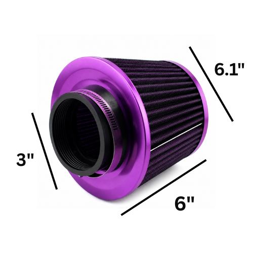 Purple Tapered High Flow Air Filter 3"