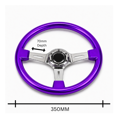 Purple Chrome Wheel (350mm)