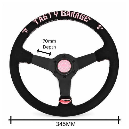 Tasty Garage Pink Style Steering Wheel (345mm)