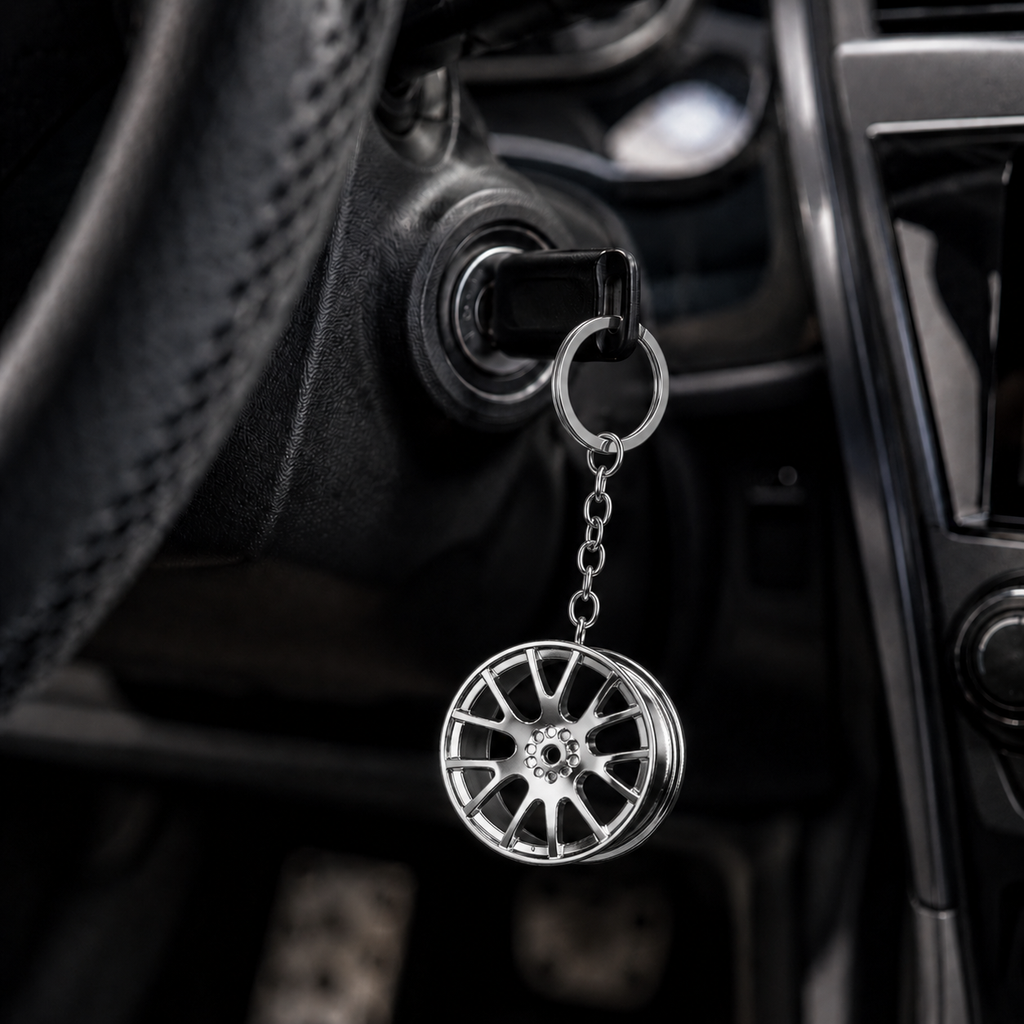 Double Spoke Wheel Keychain