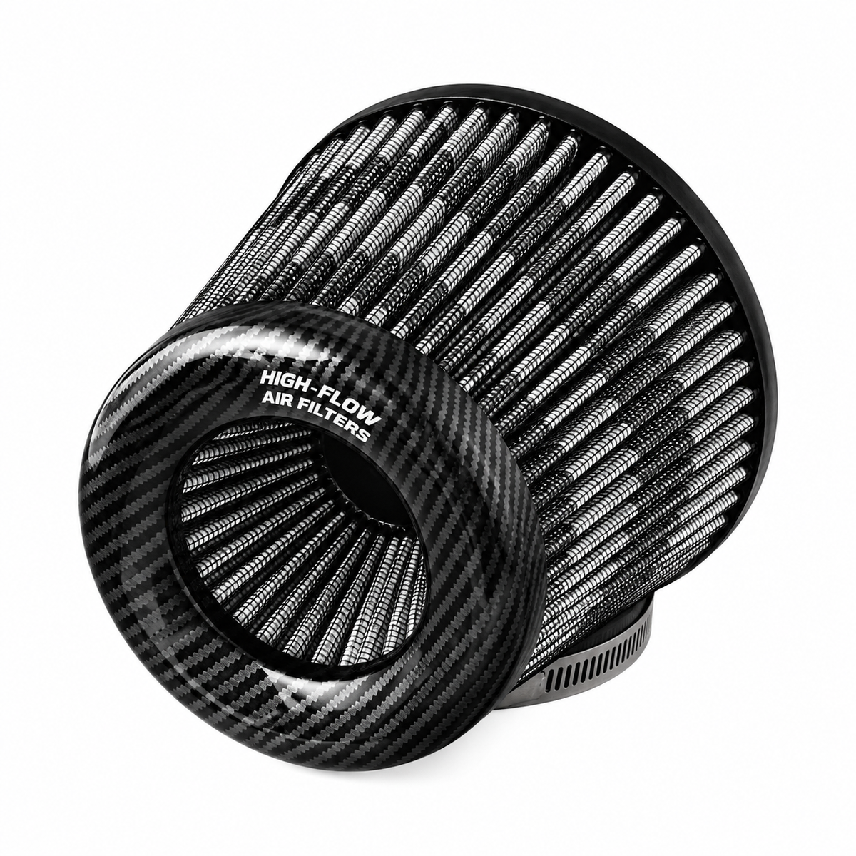 Carbon Style High Flow Air Filter 3"