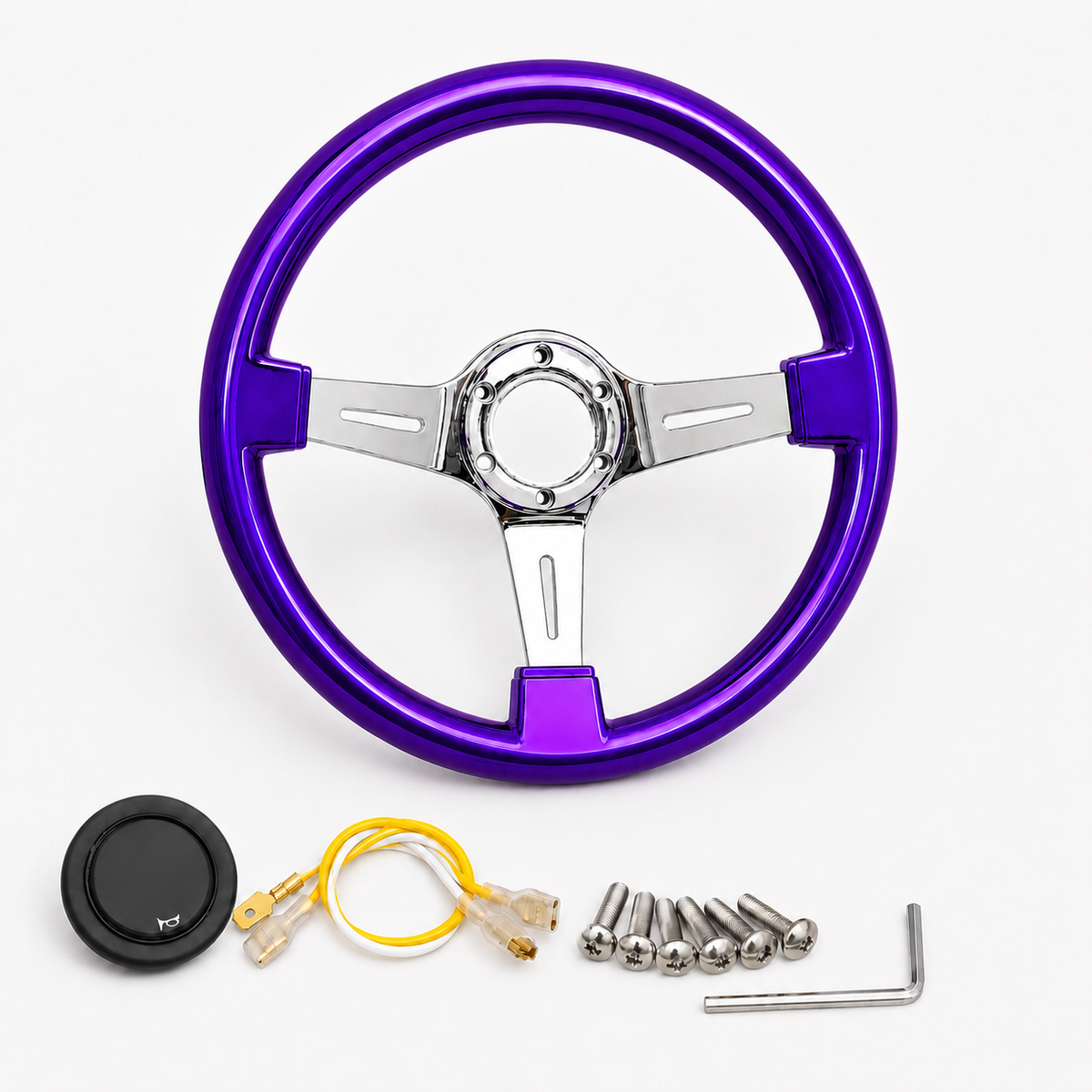 Purple Chrome Wheel (350mm)