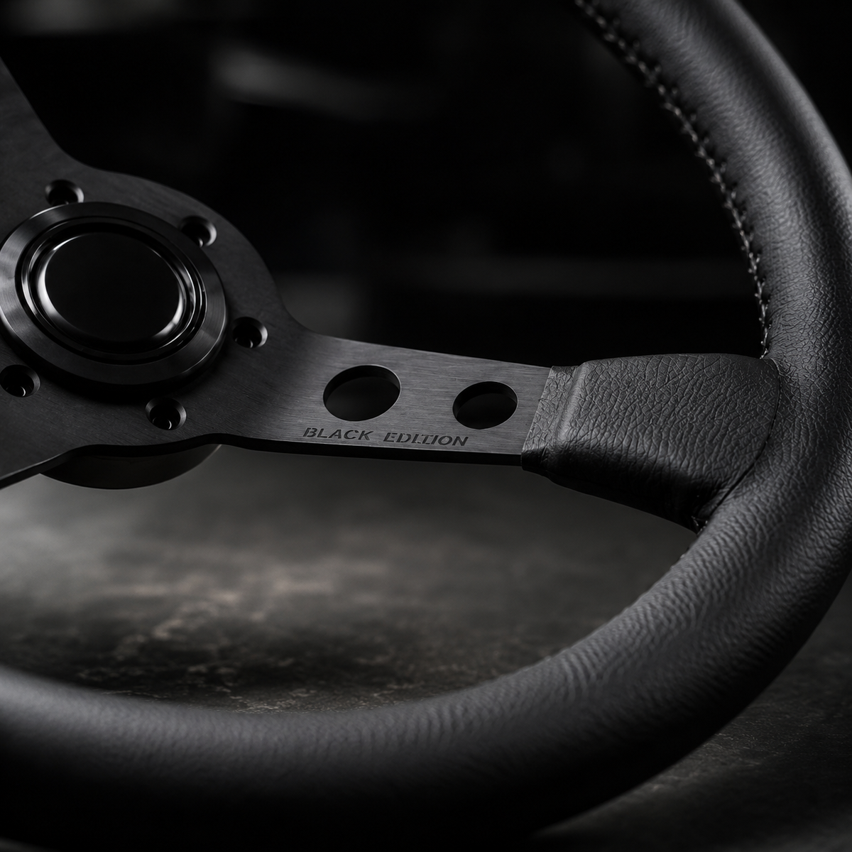 Black Edition Leather Steering Wheel