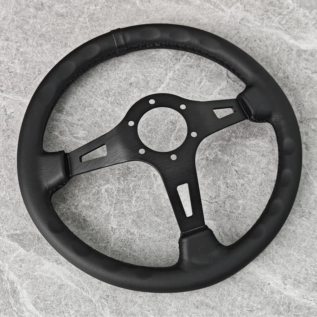 White Line Leather Wheel (340mm)