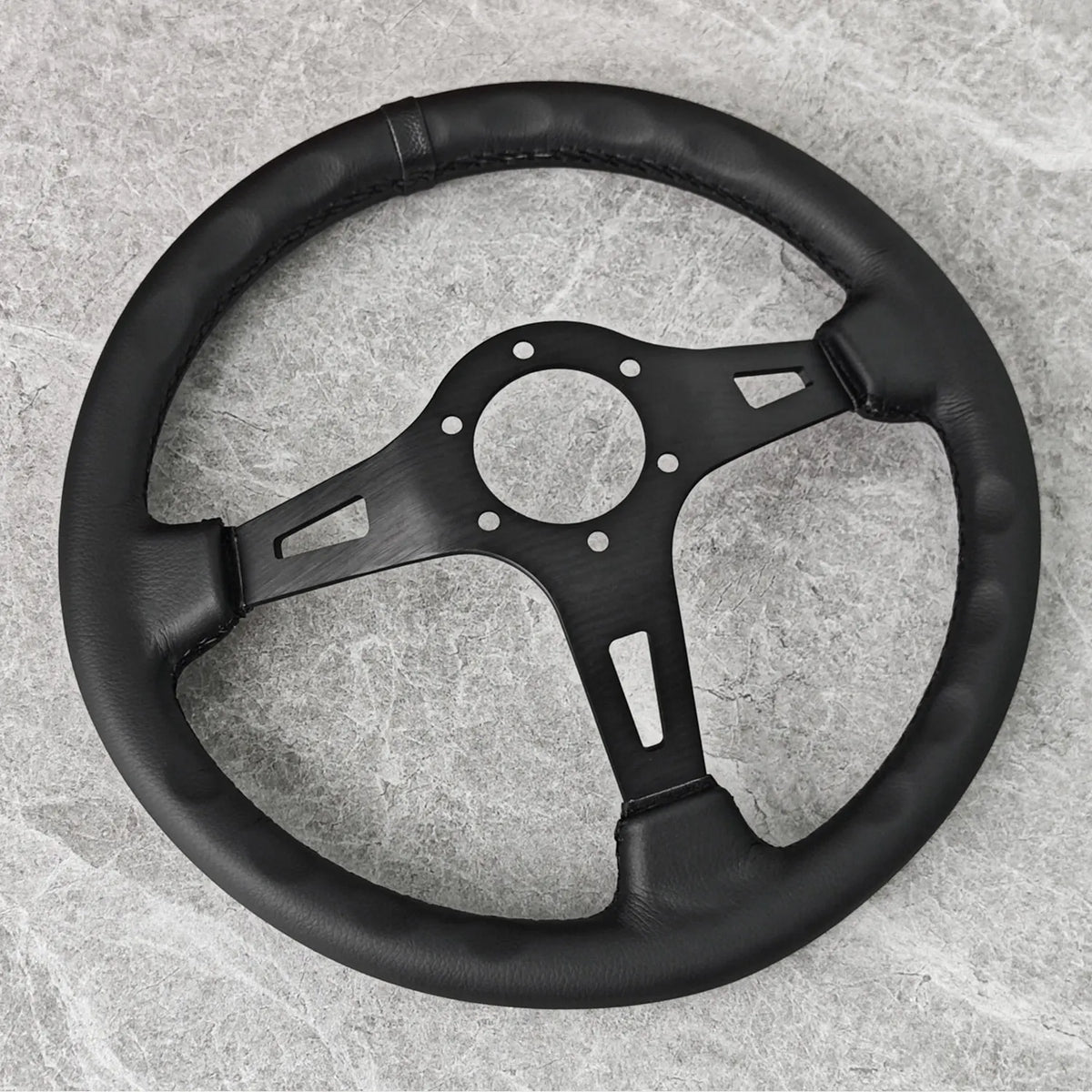 White Line Leather Wheel (340mm)